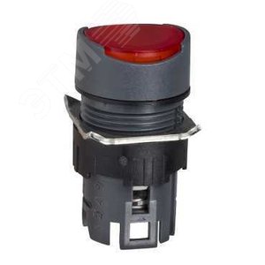 Кнопка круглая с подсветкой красная 6