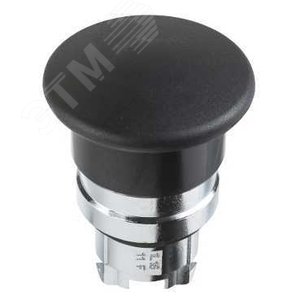 Головка грибовидной кнопки 40мм черная 6