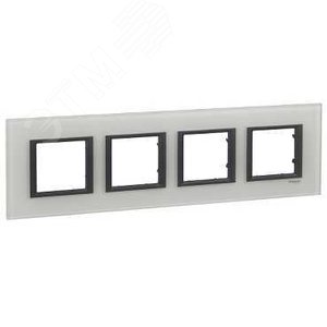 Unica CLASS Белое стекло Рамка 4-ая | MGU68.008.7C2 | Schneider Electric - фото 4