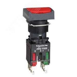 КНОПКА 16ММ КРАСНАЯ С ВОЗВРАТОМ КВАДРАТНАЯ | XB6DA45B | Schneider Electric 7