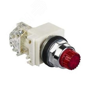 Кнопка с подсветкой красная 24В 6