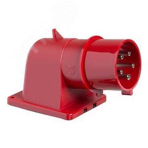 Вилка силовая 16А 3P+E IP44 380В скрытая установка 6