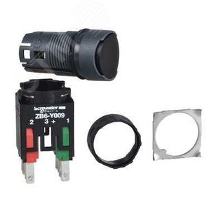 КНОПКА 16ММ ЧЕРНАЯ С ВОЗВРАТОМ XB6AA25B | XB6AA25B | Schneider Electric 6