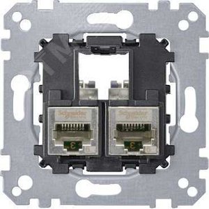 Actassi Розетка компьютерная 2xRJ45 категория 5е STP (MTN4575-0012) - фото 5