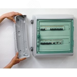 Щит распределительный навесной ЩРн-П-36 (2х18) IP65 пластиковый прозрачная дверь белый Kaedra 8