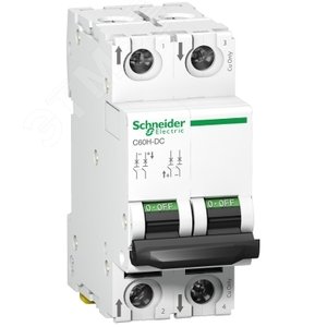 Выключатель автоматический двухполюсный C60H-DC 2А C 10кА | A9N61522 | Schneider Electric 5