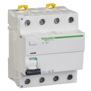 Выключатель нагрузки дифференциальный iID 4п 40A 100мА A-тип 5