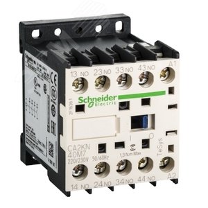 ПРОМЕЖУТОЧНОЕ РЕЛЕ 4НО, ЦЕПЬ УПРАВЛЕНИЯ 220В 50/60ГЦ, ВИНТОВОЙ ЗАЖИМ | CA2KN40M7 | Schneider Electric 4