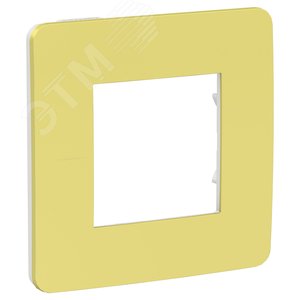 Рамка UNICA STUDIO однопостовая зеленое яблоко/белый (NU280211)