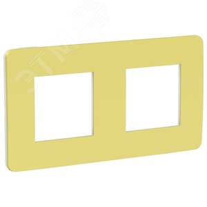 Рамка UNICA STUDIO двухпостовая зеленое яблоко/белый (NU280411)