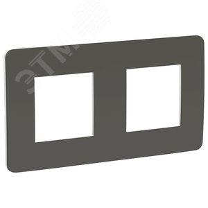 Рамка UNICA STUDIO двухпостовая дымчато-серый/белый (NU280421)