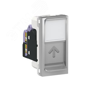 Розетка UNICA MODULAR компьютерная RJ45 одиночная категория 6 STP 1 модуль алюминий (NU341630) - Schneider Electric