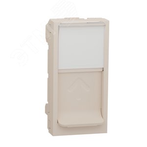 Панель лицевая UNICA MODULAR RJ45 одиночная без коннектора 1 модуль бежевый (NU941044) - Schneider Electric