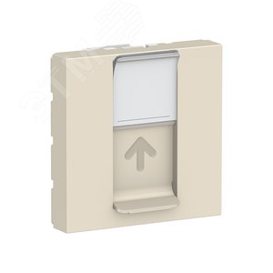 Панель лицевая UNICA MODULAR RJ45 одиночная без коннектора 2 модуля антрацит (NU941144) - Schneider Electric
