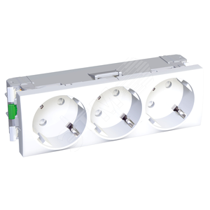 РОЗЕТКА ТРОЙНАЯ 45 2P+E СО ШТОРК. R9003 | ALB44262 | Schneider Electric - Schneider Electric
