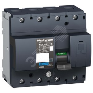 Выключатель автоматический четырехполюсный 63A C NG125N