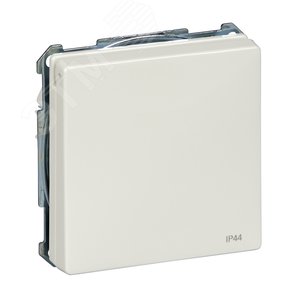 Механизм розетки с заземлением с крышкой IP44 белый (MTN2314-4019) 3
