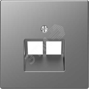 D-Life ЦЕНТРАЛЬНАЯ НАКЛАДКА для розетки 2-ной RJ45, НЕРЖ. СТАЛЬ , SD | MTN4522-6036 | Schneider Electric - Schneider Electric