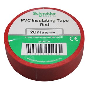 ИЗОЛЕНТА ПВХ 19мм Х 20м КРАСНАЯ | 2420100 | Schneider Electric - Schneider Electric