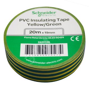 ИЗОЛЕНТА ПВХ 19мм Х 20м ЖЁЛТО-ЗЕЛЁНАЯ | 2420105 | Schneider Electric - Schneider Electric