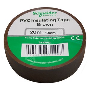 ИЗОЛЕНТА ПВХ 19мм Х 20м КОРИЧНЕВАЯ | 2420107 | Schneider Electric - Schneider Electric