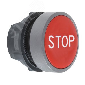 ГОЛОВКА ДЛЯ КНОПКИ 22ММ С ВОЗВРАТОМ, КРАС, ЗАПОД, ПЛАСТИК, МАРКИРОВКА STOP C0 - фото 2