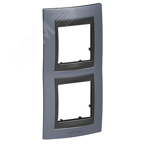 Unica TOP Берилл/Графит Рамка 2-ая вертикальная | MGU66.004V.298 | Schneider Electric - фото 3