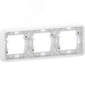 MUREVA S рамка, 3-постовая, горизонтальная, белый, IP55 (MUR39109) - Schneider Electric