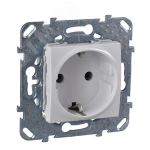 UNICA Розетка в рамку с заземлением белая (MGU5.036.18ZD)