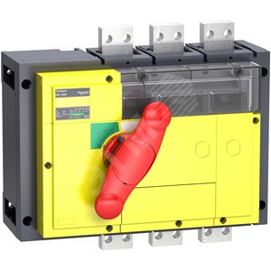 ВЫКЛЮЧАТЕЛЬ-РАЗЪЕДИНИТЕЛЬ INV1250 3П КРАСНАЯ РУКОЯТКА/ЖЕЛТАЯ ПАНЕЛЬ - Schneider Electric