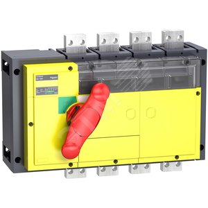 ВЫКЛЮЧАТЕЛЬ-РАЗЪЕДИНИТЕЛЬ INV1600 4П КРАСНАЯ РУКОЯТКА/ЖЕЛТАЯ ПАНЕЛЬ - Schneider Electric