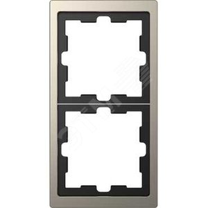 D-Life РАМКА 2-постовая, НИКЕЛЬ , SD | MTN4020-6550 | Schneider Electric - Schneider Electric