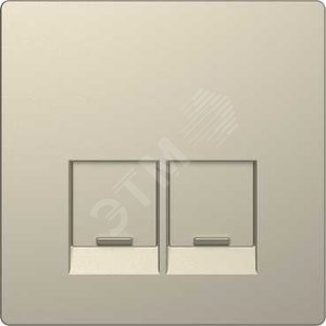 D-Life ЦЕНТР. НАКЛАДКА д/2-х мод. разъемов, пол. д/надписи SE, САХАРА , SD | MTN4572-6033 | Schneider Electric - Schneider Electric