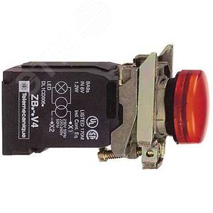 Лампа сигнальная 22мм с трансформатором питания красная 5