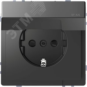 Розетка D-Life 16А с заземляющим контактом и      крышкой I44 антрацит SD (MTN2314-6034) - Schneider Electric