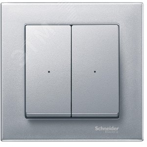 SM, КЛАВИША ДЛЯ МОДУЛЯ 2 КН. ВЫК, АЛЮМ. | MTN625260 | Schneider Electric - фото 3