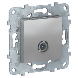 Розетка UNICA NEW TV одиночная алюминий (NU546230) 2