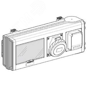 ОТВЕТВ. КОРОБКА 32А С 1-ОЙ СИЛ. РОЗЕТКОЙ 3