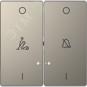 D-Life КЛАВИША 2-ная, линзой LED, символ: звонок/горничная, НИКЕЛЬ , SD - фото 2