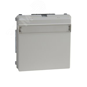 Механизм розетки Schuko с крышкой с полем для надписи белый 4