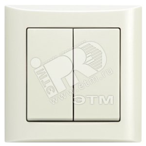 AQUA-IN Выключатель двухклавишный бежевый IP44 - Schneider Electric