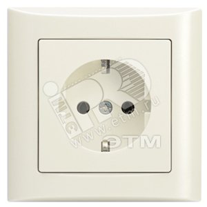 AQUA-IN Розетка с заземлением бежевая IP44 - Schneider Electric