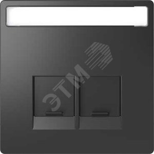 D-Life ЦЕНТРАЛЬНАЯ НАКЛАДКА д/2-х модульных разъемов SE, АНТРАЦИТ , SD | MTN4574-6034 | Schneider Electric - Schneider Electric