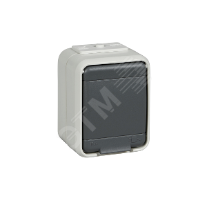 AQUA-TOP Розетка с заземлением серая IP44 - Schneider Electric
