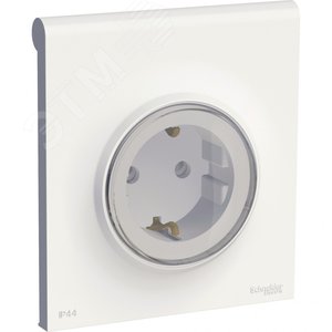 ODACE Розетка с заземлением с крышкой IP44 белый (S52R0370W) - Schneider Electric