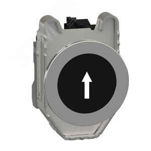 КНОПКА ЧЕРНАЯ, 1 Н/О, ПРУЖИННЫЙ ВОЗВРАТ, ЗАПОДЛИЦО, МЕТАЛЛ, МАРКИРОВКА СТРЕЛКА 2