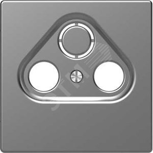 Накладка центральная TV-розетки D-Life 2/3 отверстий сталь нержавеющая SD (MTN4123-6036)