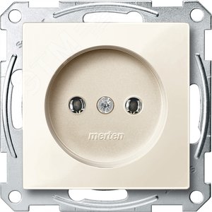 Механизм розетки без заземляющего контакта бежевыйЙ 3