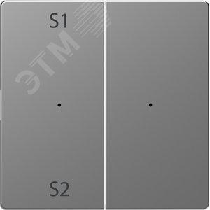 Клавиша D-Life PlusLink 2-ная с S1/S2 пусто нержавеющая сталь SD - фото 2