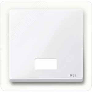 Клавиша с окошком для светоиндикатора с полем для надписи белый 5